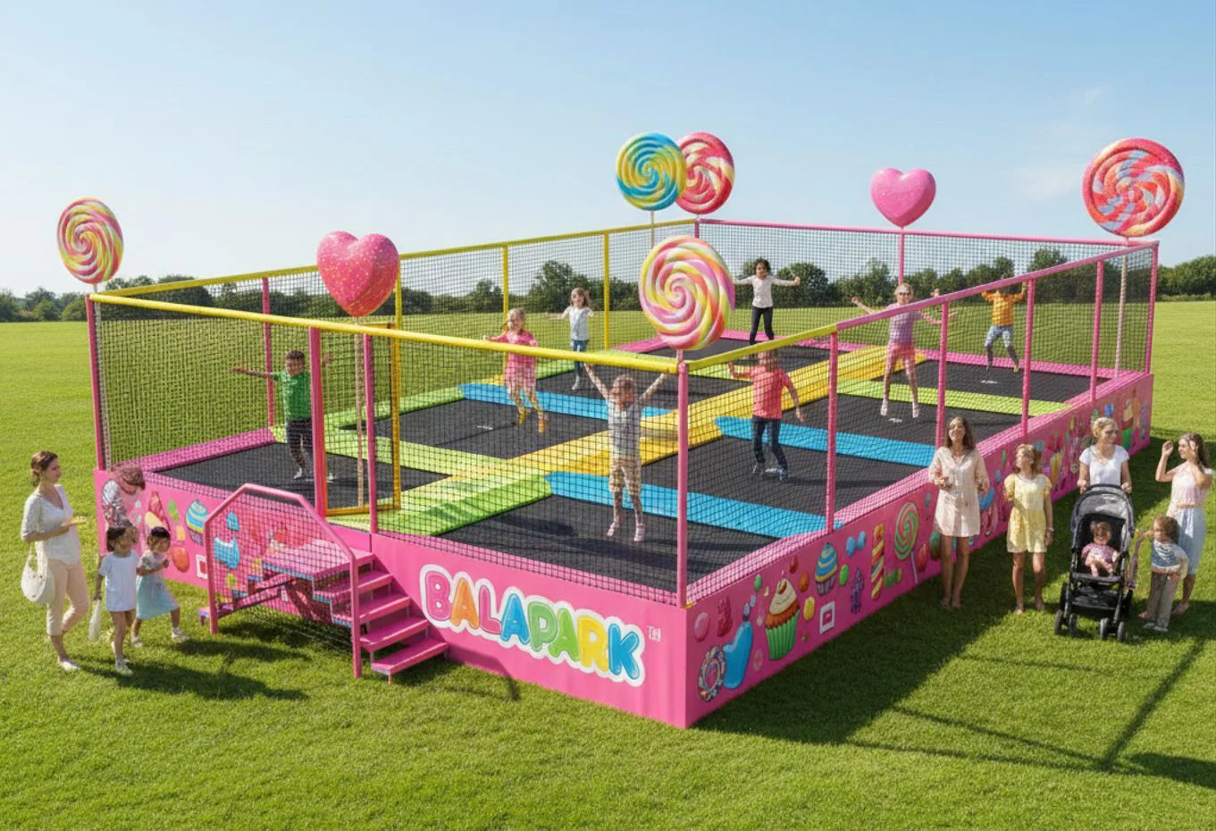 BALAPARK 6’LI OLİMPİK TRAMBOLİN: PROFESYONEL EĞLENCE ALANLARI İÇİN GÜÇLÜ VE GÜVENLİ ÇÖZÜM