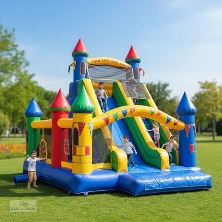 Şişme Şato Temalı Kaydırak