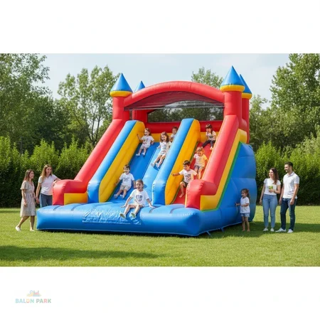 Şişme Şato Temalı Kaydırak