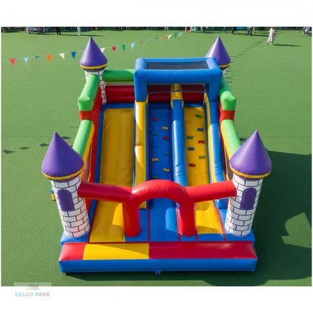 Şişme Şato Temalı Kaydırak