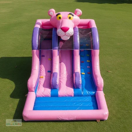 Şişme Pembe Panter Temalı Kaydırak