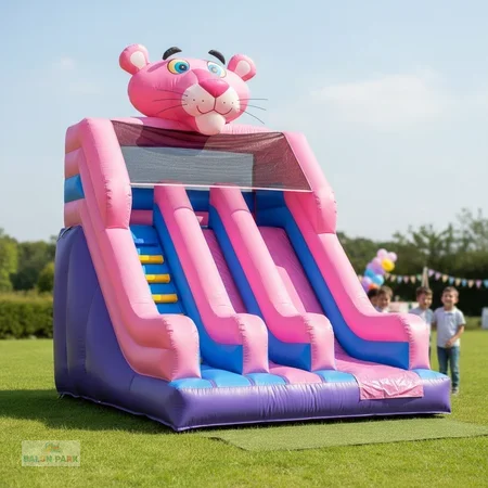 Şişme Pembe Panter Temalı Kaydırak