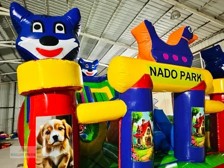 Şişme Oyun Parkı Mavi Kedi