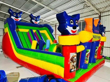 Şişme Oyun Parkı Mavi Kedi