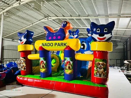 Şişme Oyun Parkı Mavi Kedi