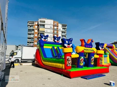 Şişme Oyun Parkı Mavi Kedi