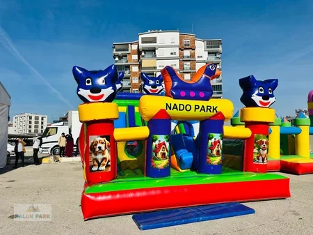 Şişme Oyun Parkı Mavi Kedi