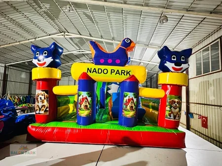 Şişme Oyun Parkı Mavi Kedi