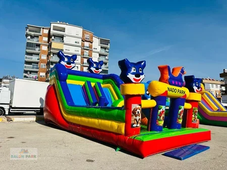 Şişme Oyun Parkı Mavi Kedi