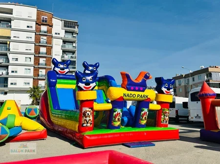 Şişme Oyun Parkı Mavi Kedi