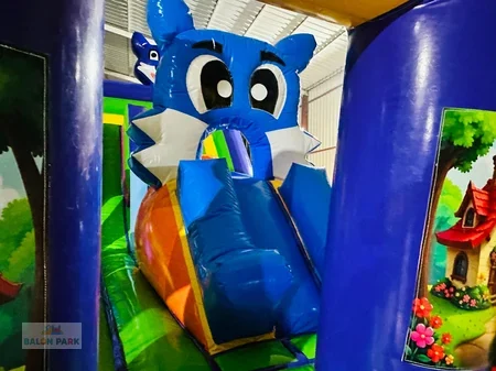 Şişme Oyun Parkı Mavi Kedi