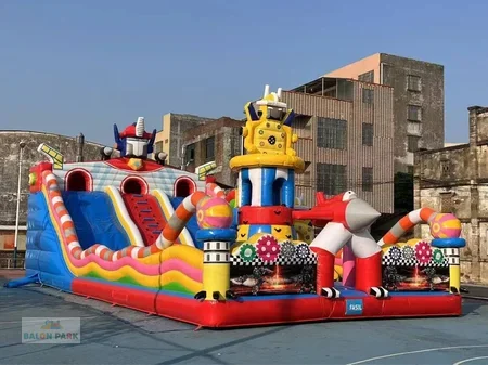 Dev Şişme Robot Oyun Parkı