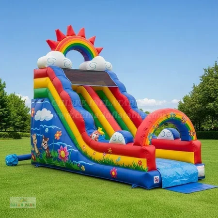 Şişme Gökkuşağı Temalı Kaydırak