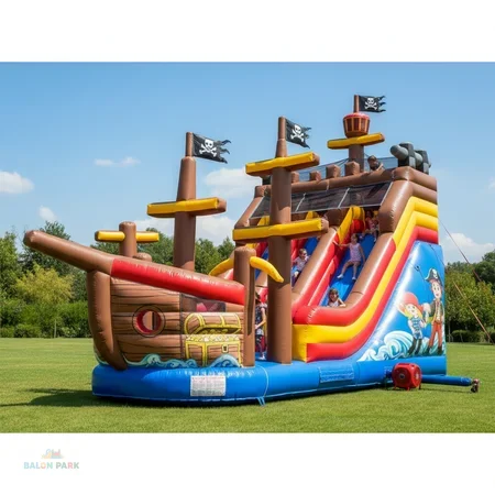 Korsan Temalı Şişme Kaydırak