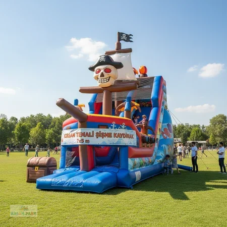 Korsan Temalı Şişme Kaydırak