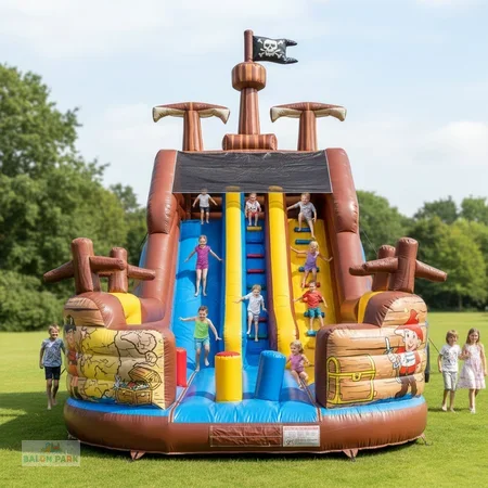 Korsan Temalı Şişme Kaydırak