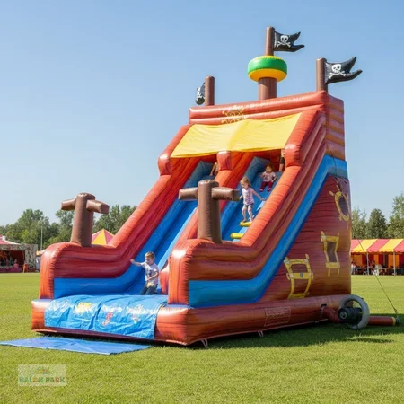 Korsan Temalı Şişme Kaydırak