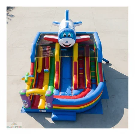 Uçak Temalı Şişme Kaydırak