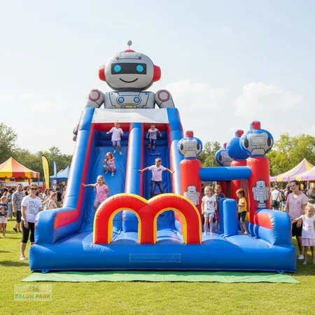 Robot Temalı Şişme Oyun Parkı