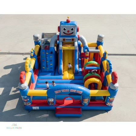 Robot Temalı Şişme Oyun Parkı