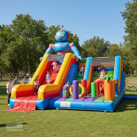 Robot Temalı Şişme Oyun Parkı