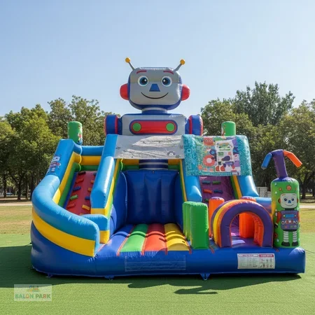 Robot Temalı Şişme Oyun Parkı