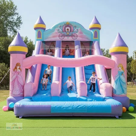 Şişme Prenses Temalı Kaydırak