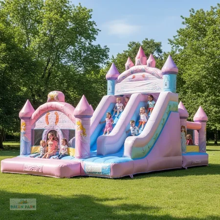 Şişme Prenses Temalı Kaydırak