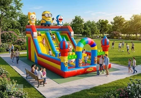 Minyon Kaydıraklı şişme park 10x6x7