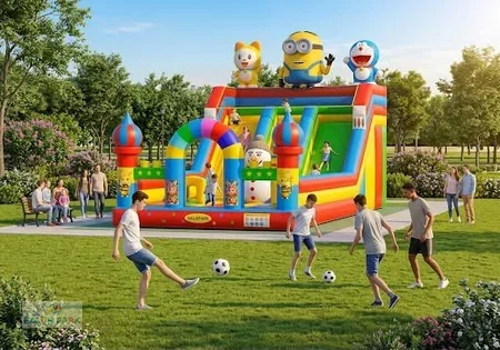 Minyon Kaydıraklı şişme park 10x6x7