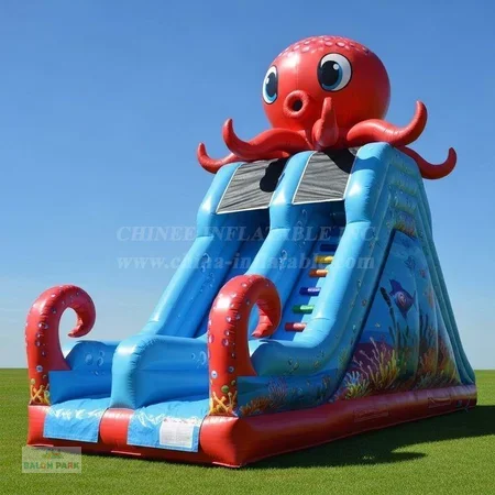 Şişme Ahtapot Temalı Kaydırak