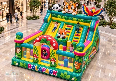 Balapark Orman Temalı Şişme Oyun Parkı ve Kaydırak