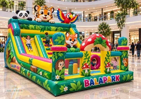 Balapark Orman Temalı Şişme Oyun Parkı ve Kaydırak