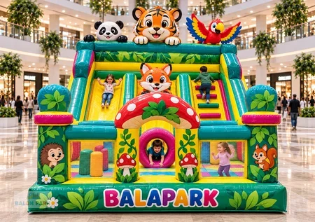 Balapark Orman Temalı Şişme Oyun Parkı ve Kaydırak