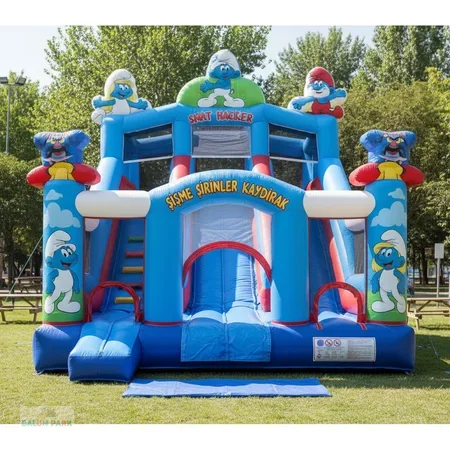  Şişme Şirinler Kaydırak