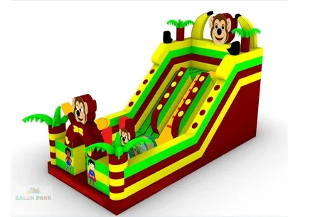 Şişme Maymun Temalı Kaydırak