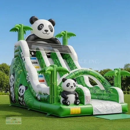 Şişme Panda Temalı Kaydırak