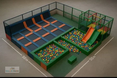 15x15 Dev Top Havuzlu Soft Play