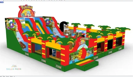 Şişme Palmiye Temalı Oyun Parkı