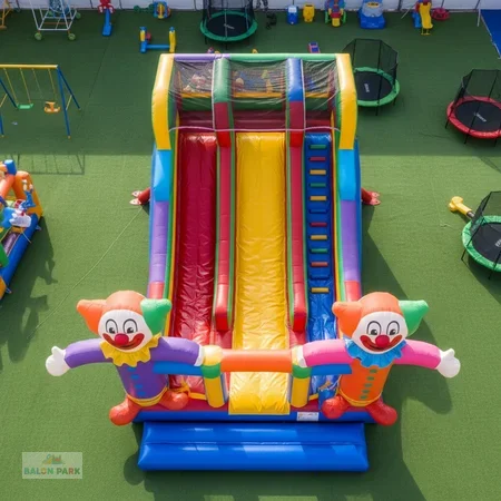 Şişme Palyaço Temalı Kaydırak