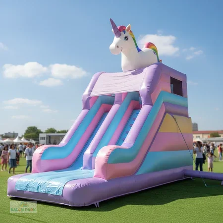 Şişme Unicorn Temalı Kaydırak