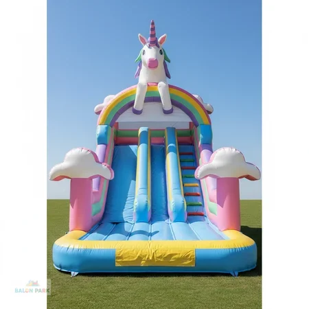 Şişme Unicorn Temalı Kaydırak